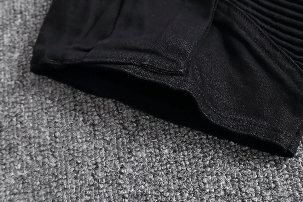 Black Zippered Cargo Moto Shorts 13
