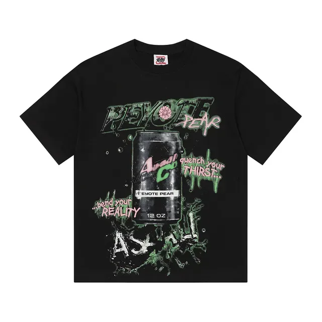 Blue Black Graphic Print Oversized Fit T-Shirt 5