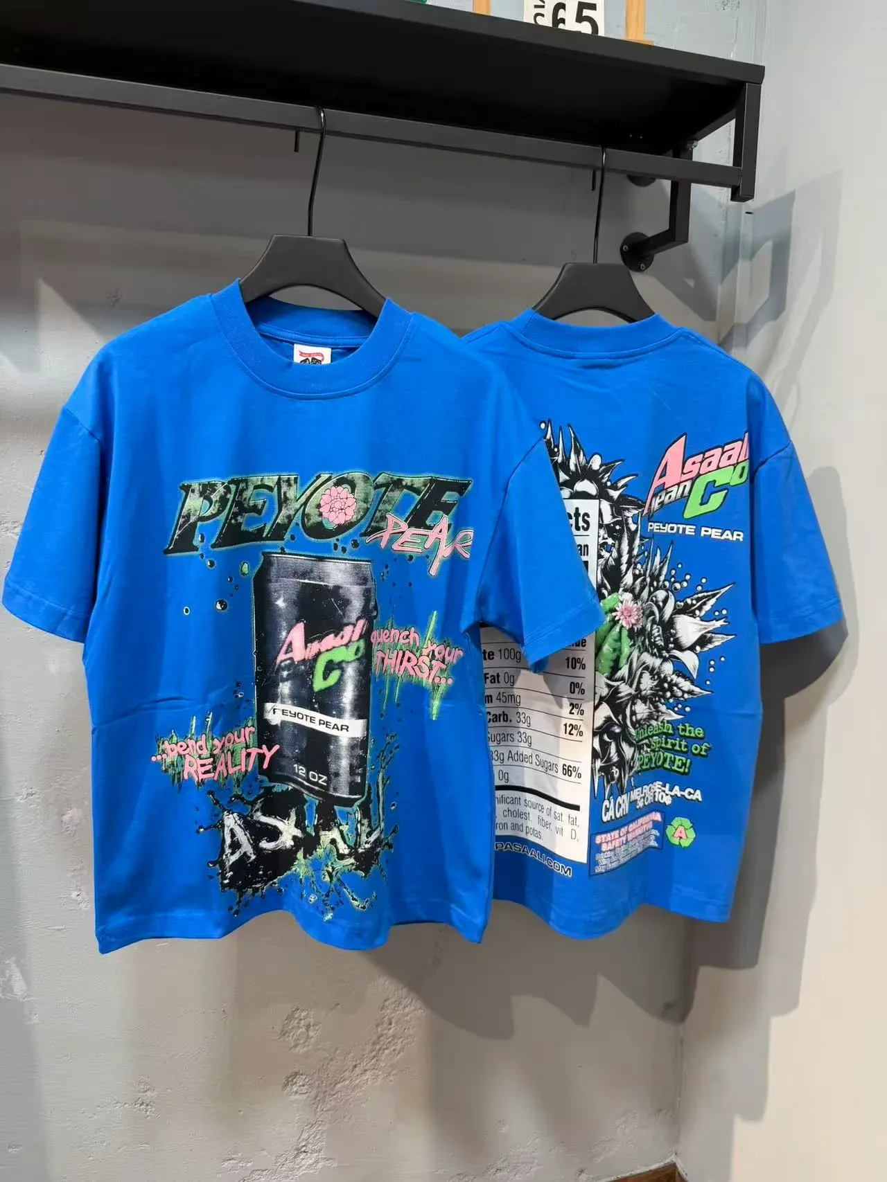 Blue Black Graphic Print Oversized Fit T-Shirt 11