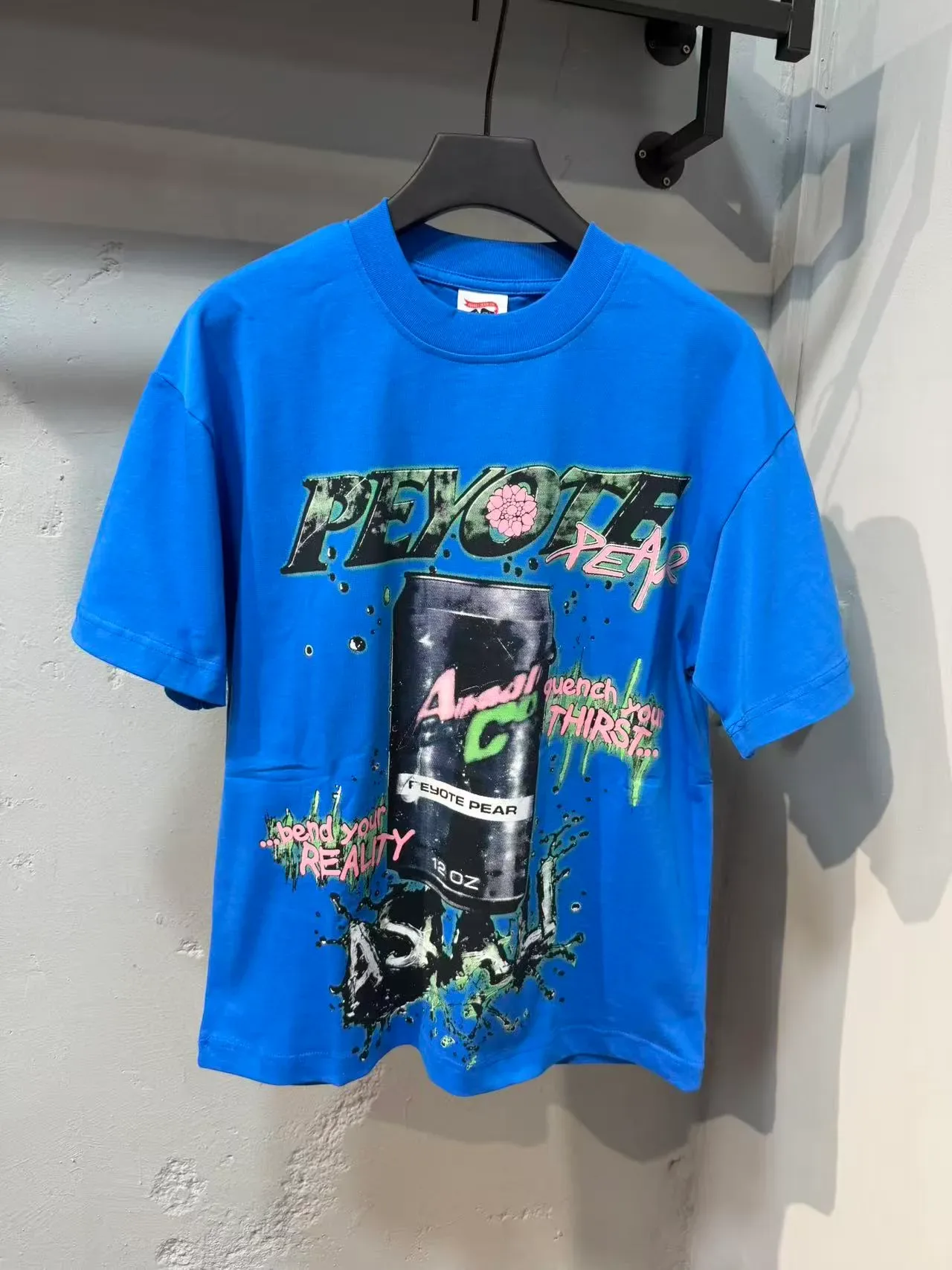 Blue Black Graphic Print Oversized Fit T-Shirt 12