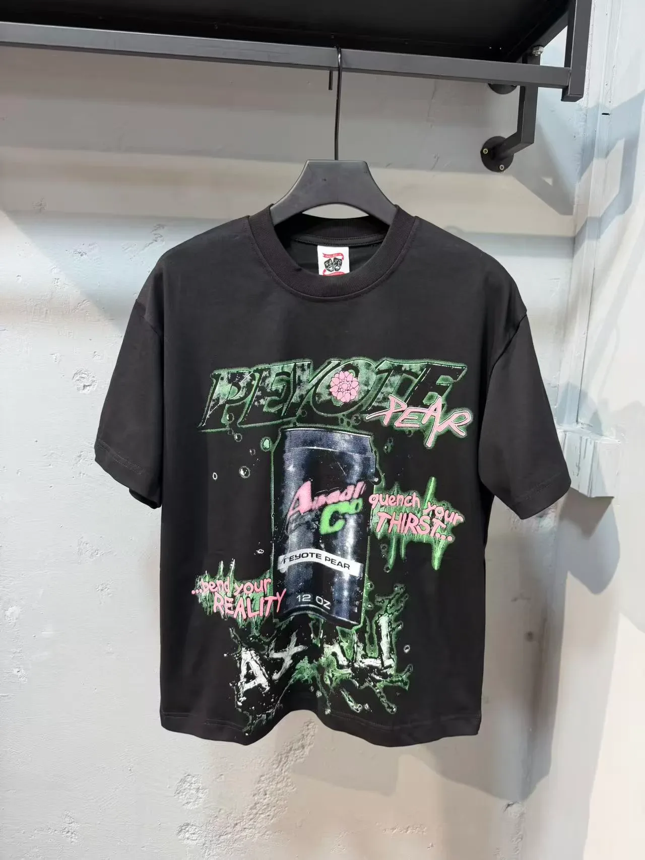Blue Black Graphic Print Oversized Fit T-Shirt 15