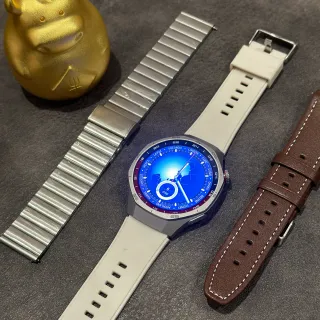 Blue Gray Octagonal Case World-Time Bezel Sports Watch