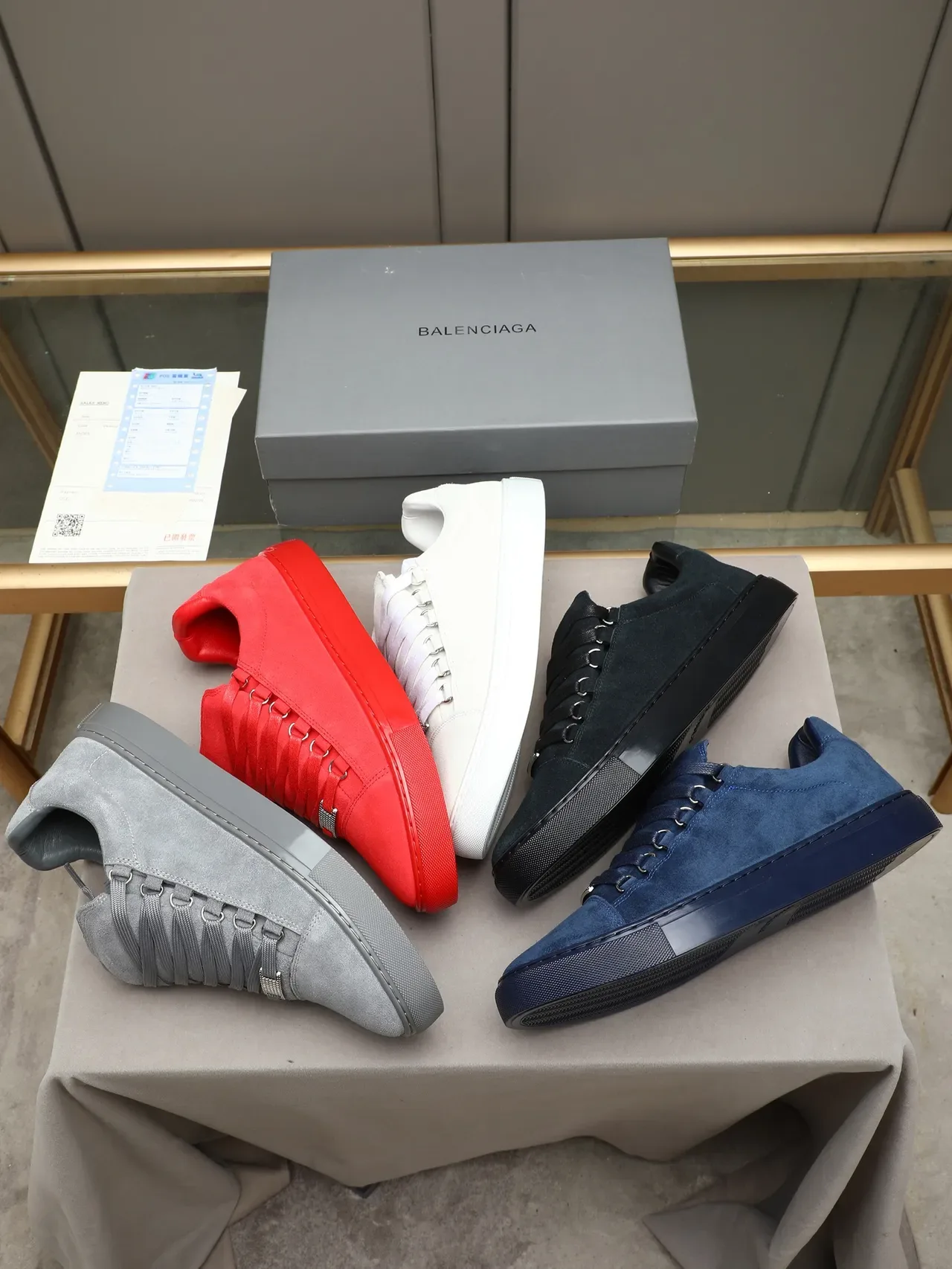 Blue Suede Low-Top Lace-Up Lifestyle Sneakers 2