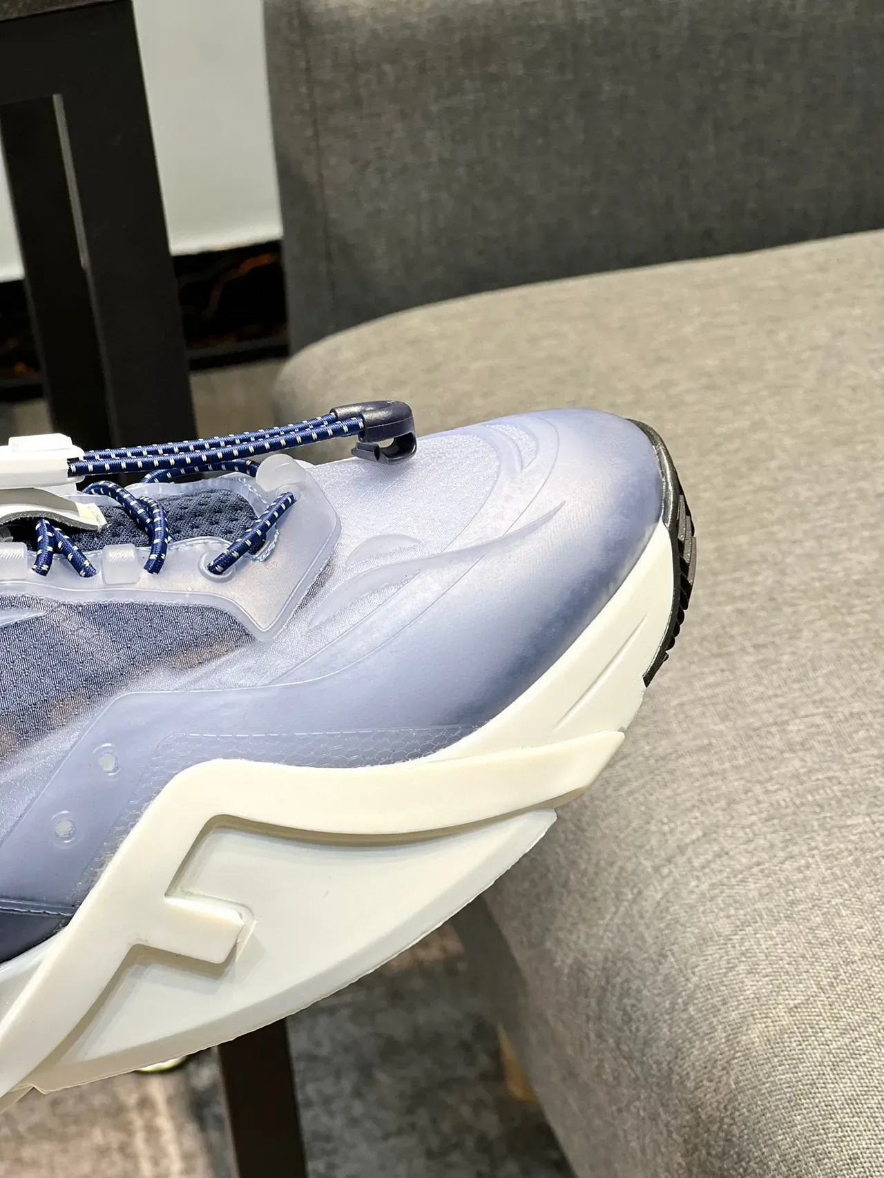 Blue Translucent Overlay Upper Sculpted Multi-Density Sole Sneakers 3