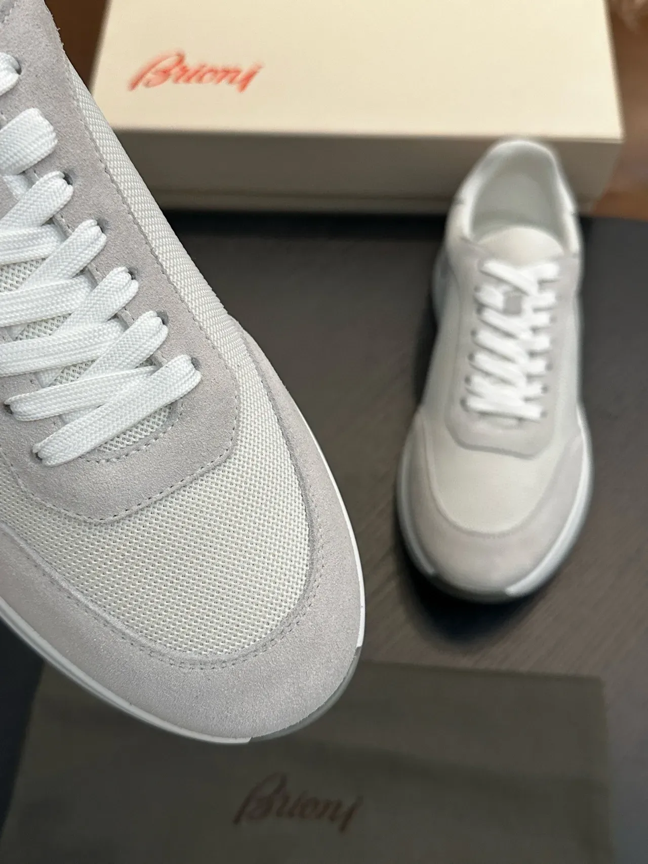 Briani Low-Top Mesh and Suede Lifestyle Sneakers 7