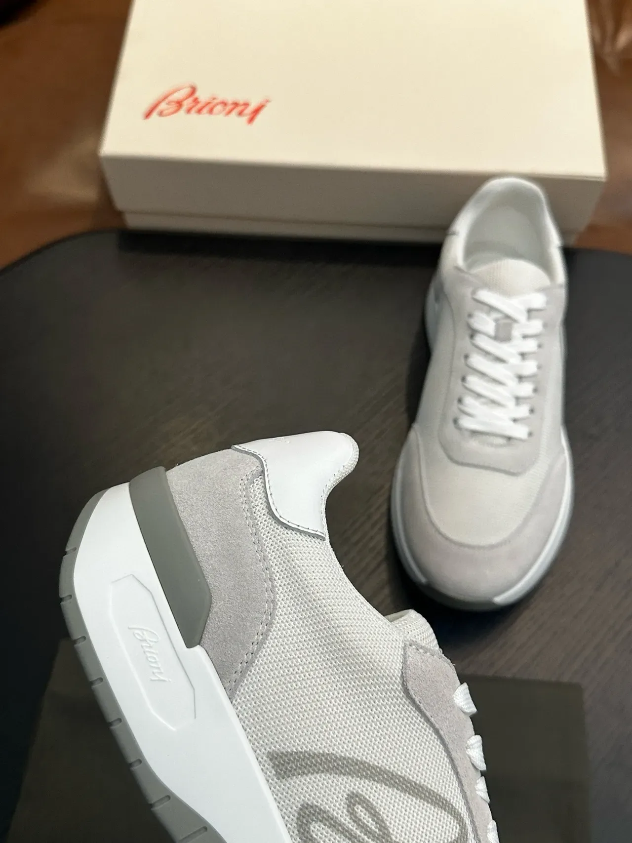 Briani Low-Top Mesh and Suede Lifestyle Sneakers 8