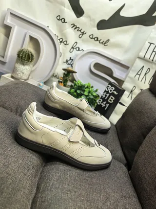 Brown Leather-Like Strap Mary Jane Shoes 9
