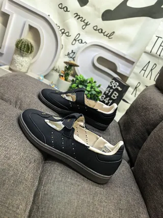 Brown Leather-Like Strap Mary Jane Shoes 17