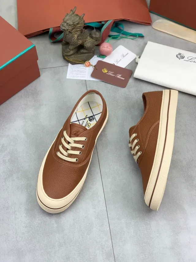 Brown Pebbled Leather Cupsole Sneaker 5