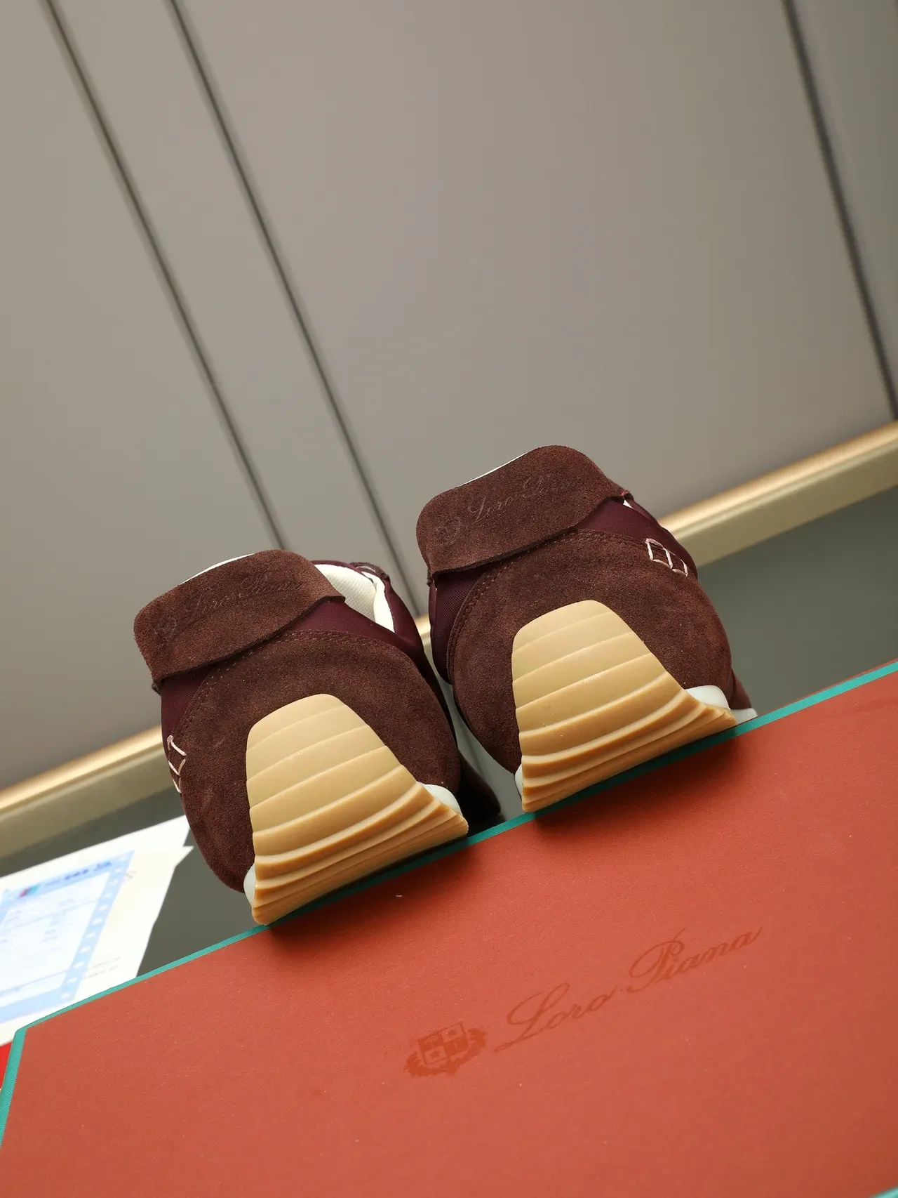Brown Suede and Textile Two-Tone Lifestyle Sneaker 3
