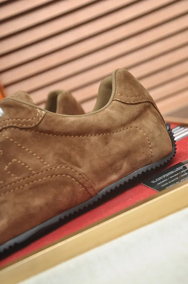 Brown Suede Low-Top Lace-Up Sneaker 2