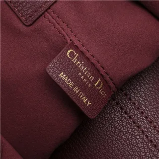 Burgundy Quilted Diamond-Stitched Leather Top-Handle Silhouette Tote Bag 13