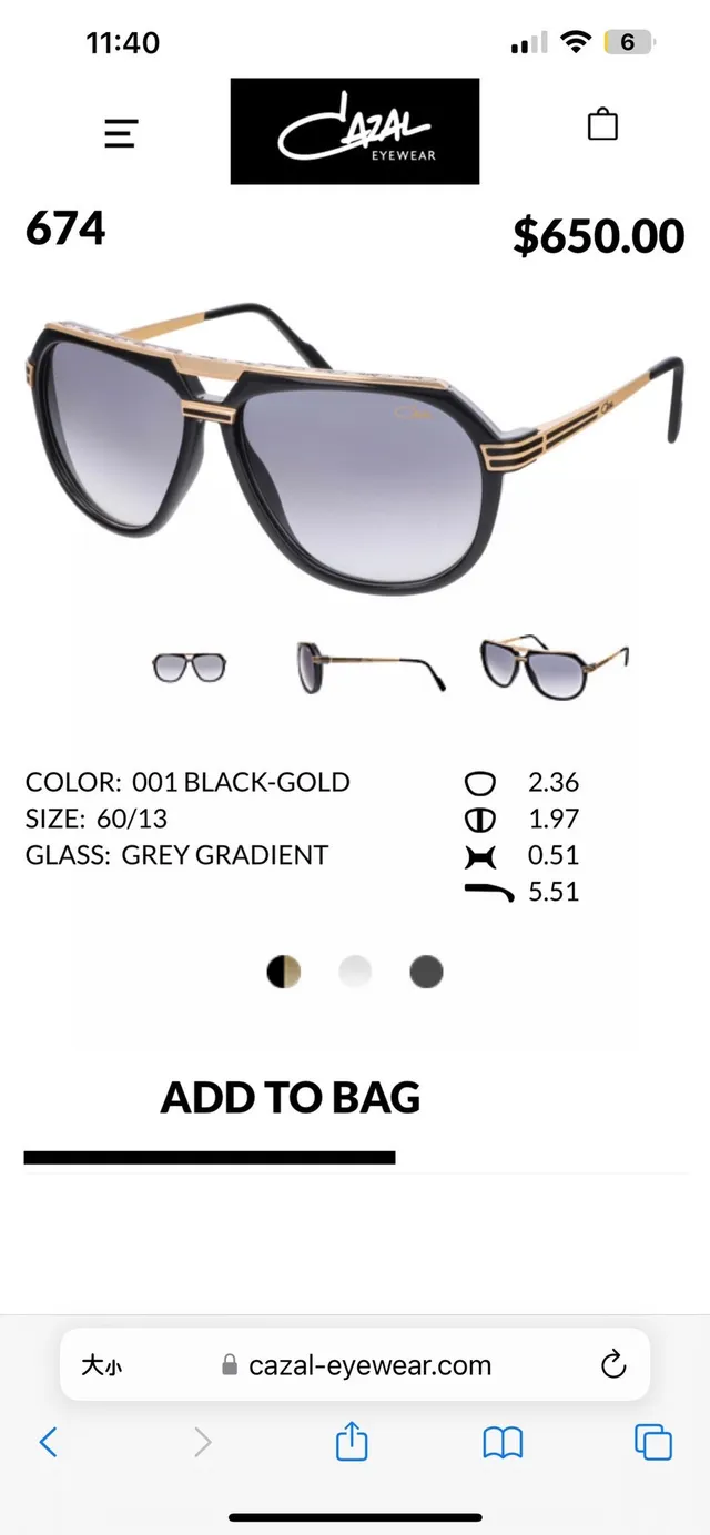 Cazal Brown Gold Aviator-Style Tortoiseshell Acetate Sunglasses 2
