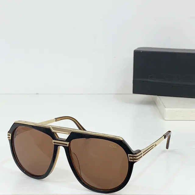 Cazal Brown Gold Aviator-Style Tortoiseshell Acetate Sunglasses 7