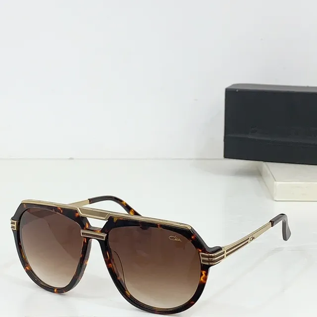 Cazal Brown Gold Aviator-Style Tortoiseshell Acetate Sunglasses 9