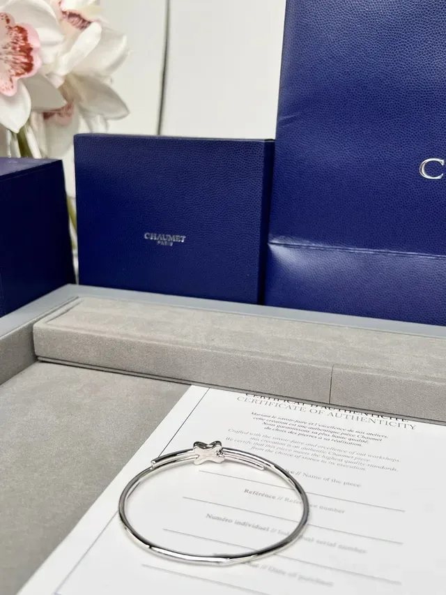 Chaumet Liens Knot Motif Pavé Diamond Bangle Bracelets 7