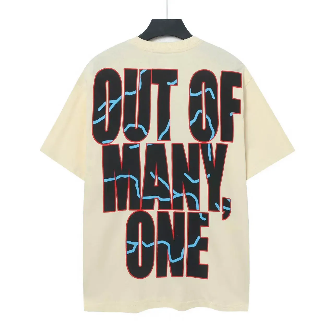 Cream Oversized Double-Sided Graphic Print T-Shirt 3
