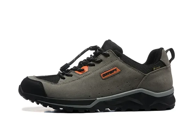 CRISPI Gray Black Mixed-Material Upper Rugged Tread Sole Lifestyle Sneakers 2