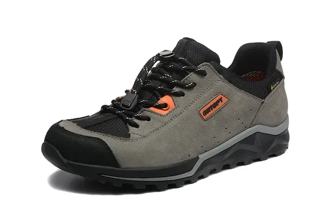 CRISPI Gray Black Mixed-Material Upper Rugged Tread Sole Lifestyle Sneakers 3