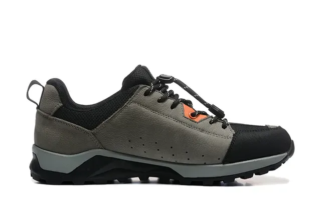 CRISPI Gray Black Mixed-Material Upper Rugged Tread Sole Lifestyle Sneakers 5