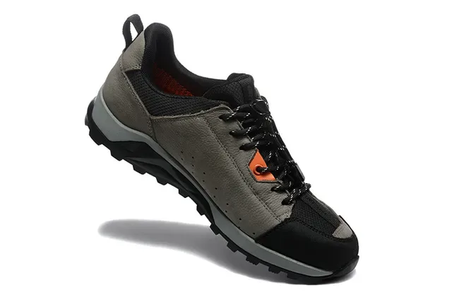 CRISPI Gray Black Mixed-Material Upper Rugged Tread Sole Lifestyle Sneakers 6