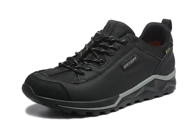 CRISPI Gray Black Mixed-Material Upper Rugged Tread Sole Lifestyle Sneakers 12