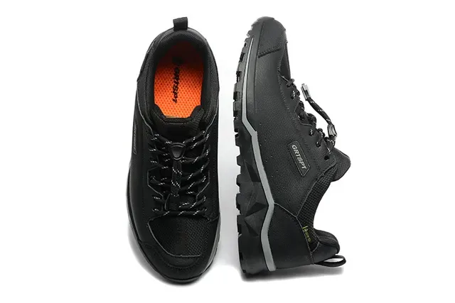 CRISPI Gray Black Mixed-Material Upper Rugged Tread Sole Lifestyle Sneakers 16