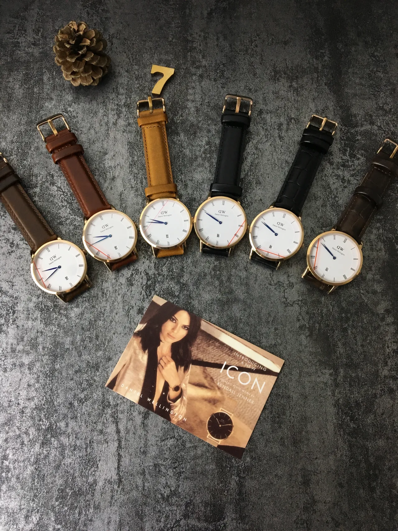 Daniel Wellington भूरी सोने की न्यूनतम पतली केस क्वार्ट्ज घड़ी 11