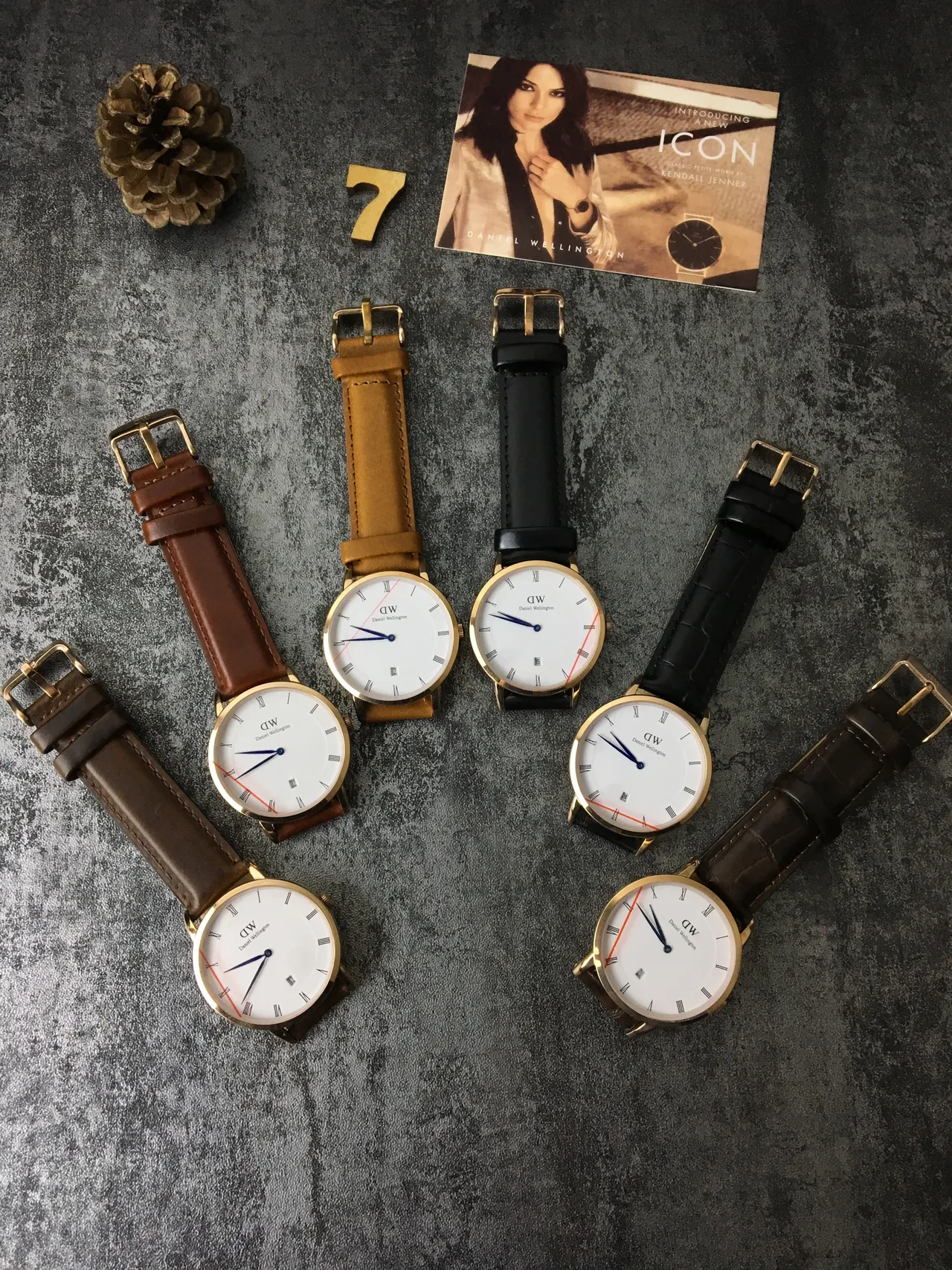Daniel Wellington भूरी सोने की न्यूनतम पतली केस क्वार्ट्ज घड़ी 13