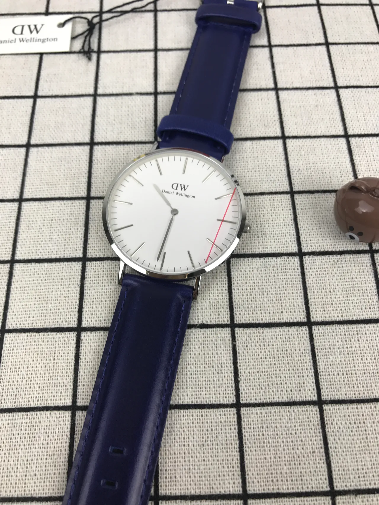 Daniel Wellington Classic Blue Leather Strap Quartz Watch 6