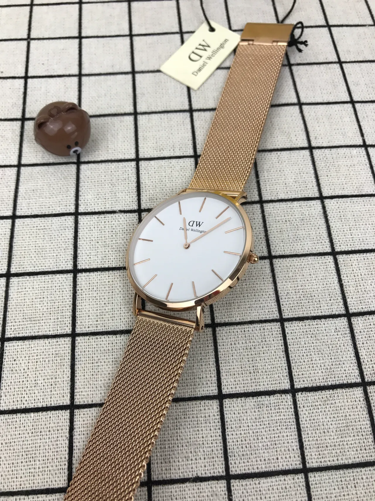 Daniel Wellington Classic Petite Gold Mesh White Dial Quartz Watch 3