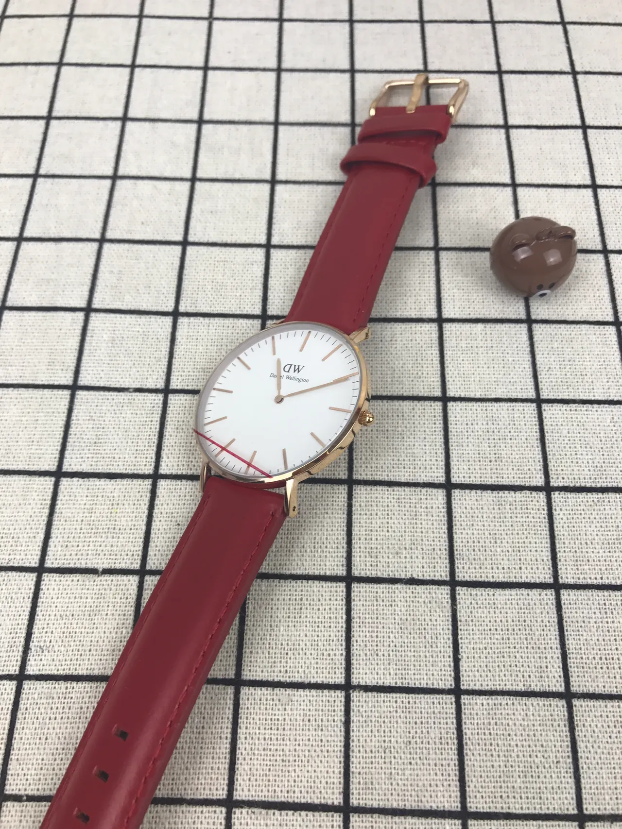 Daniel Wellington Classic Petite Red Leather Quartz Watch 3