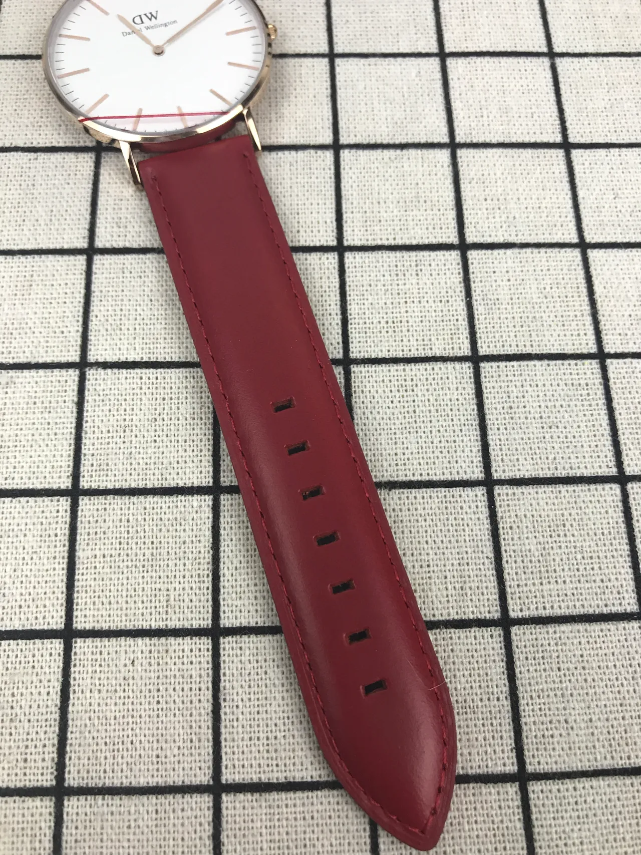 Daniel Wellington Classic Petite Red Leather Quartz Watch 4