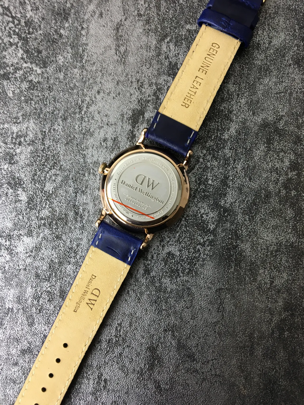 Daniel Wellington Icon Classic Petite Navy Blue Leather Strap Quartz Watch 2