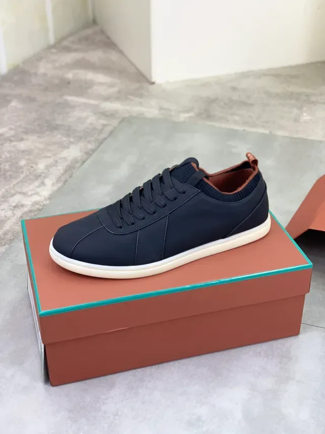 Dark Navy Knit Collar Lifestyle Sneaker 4