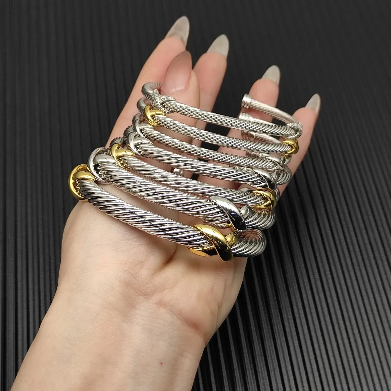 David Yurman Cable Classics Twisted Silver Cuff Bracelet 2