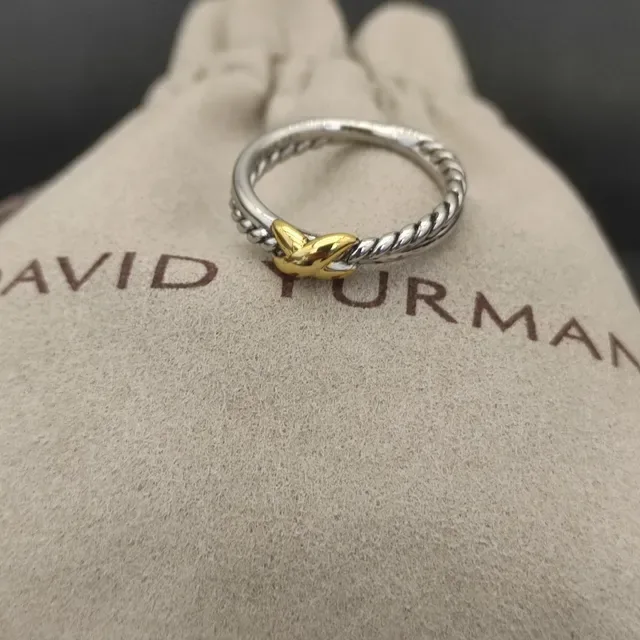David Yurman Cable Knot Two-Tone Ring 7