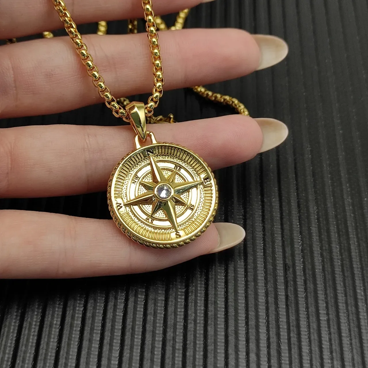 David Yurman Gold Silver Compass Rose Pendant Necklace 5