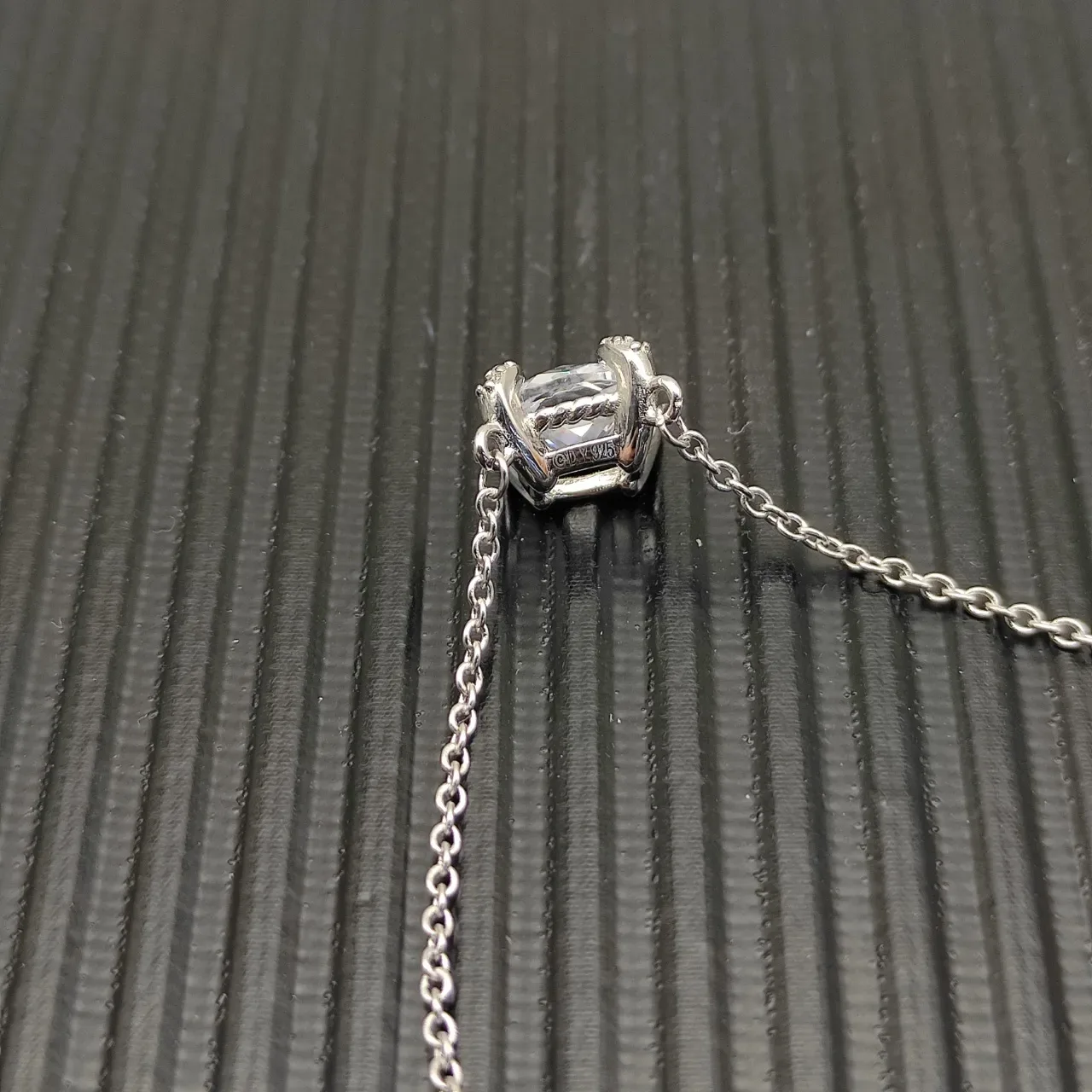David Yurman Solitaire Cushion-Cut Stone Pendant Necklace 5