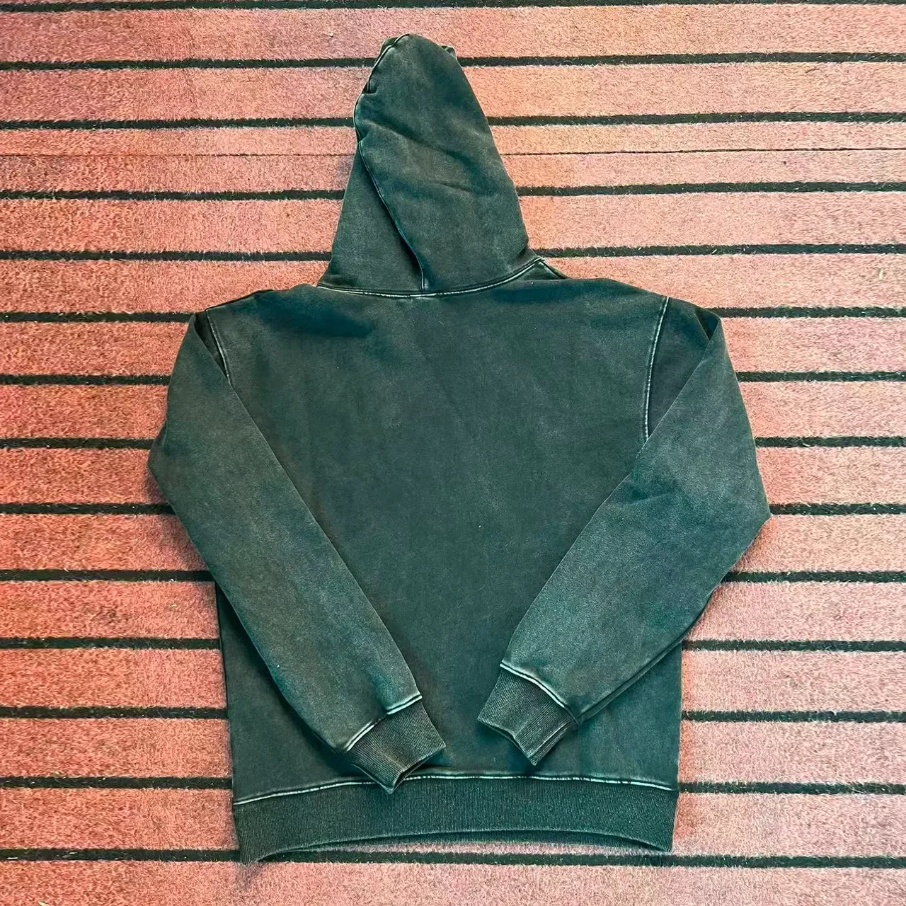 Distressed Black Graphic-Print Oversized Hoodie 2