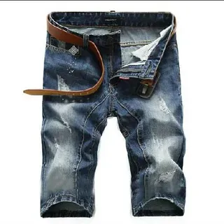 Distressed Mid-Rise Cuffed Hem Denim Shorts