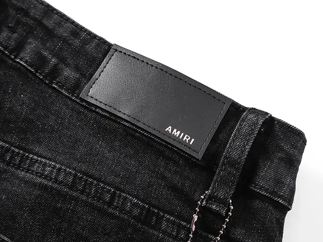 Distressed Slim-Fit Black Denim Jeans 9