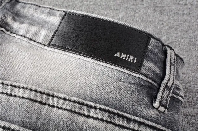 Distressed Slim-Fit Light Gray Wash Embroidered Patchwork Jeans 2