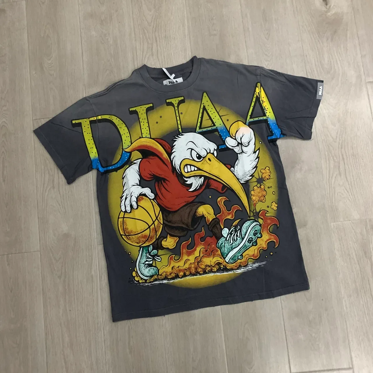 DUAА Graphic Eagle Basketball Print Oversized T-Shirt 5