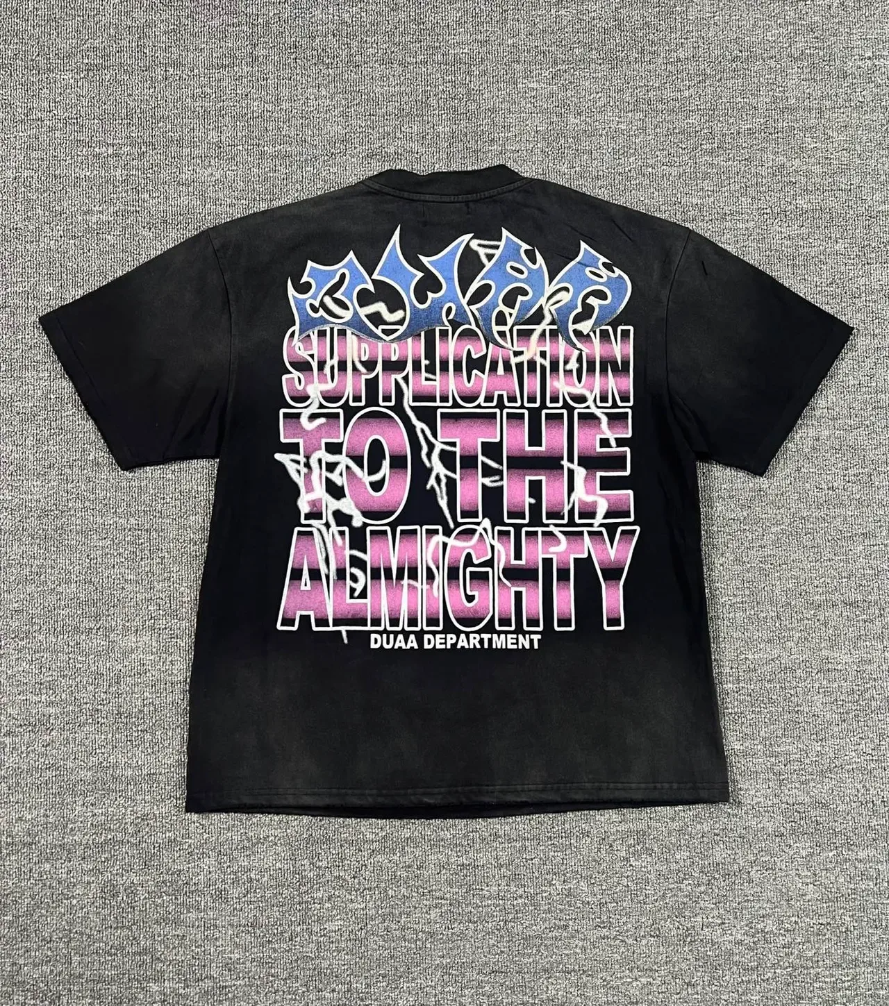 DUAA Distressed Graphic Print Black T-Shirt 2