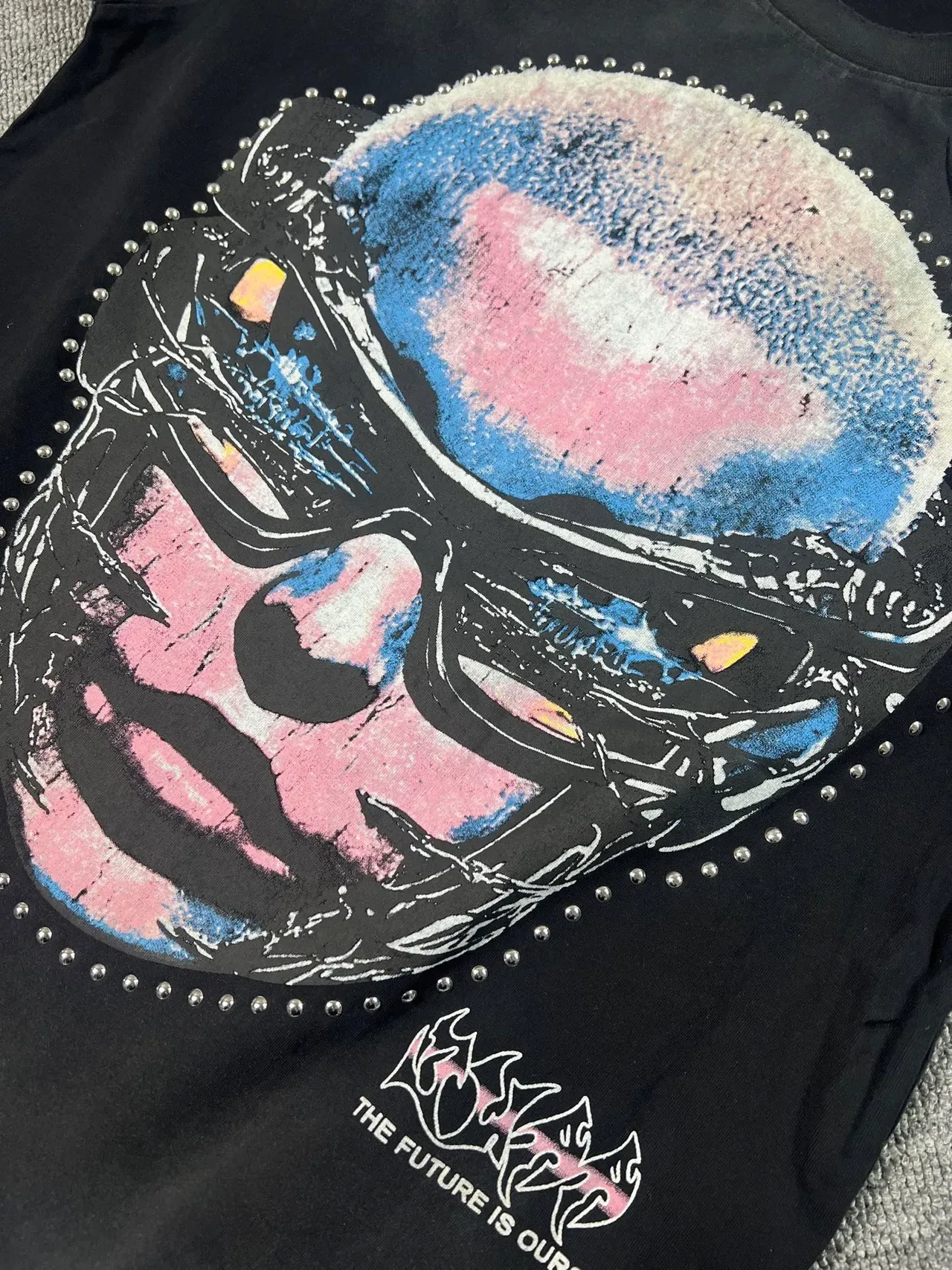 DUAA Distressed Graphic Print Black T-Shirt 4