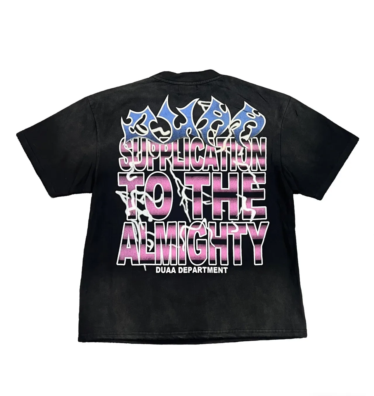 DUAA Distressed Graphic Print Black T-Shirt 8