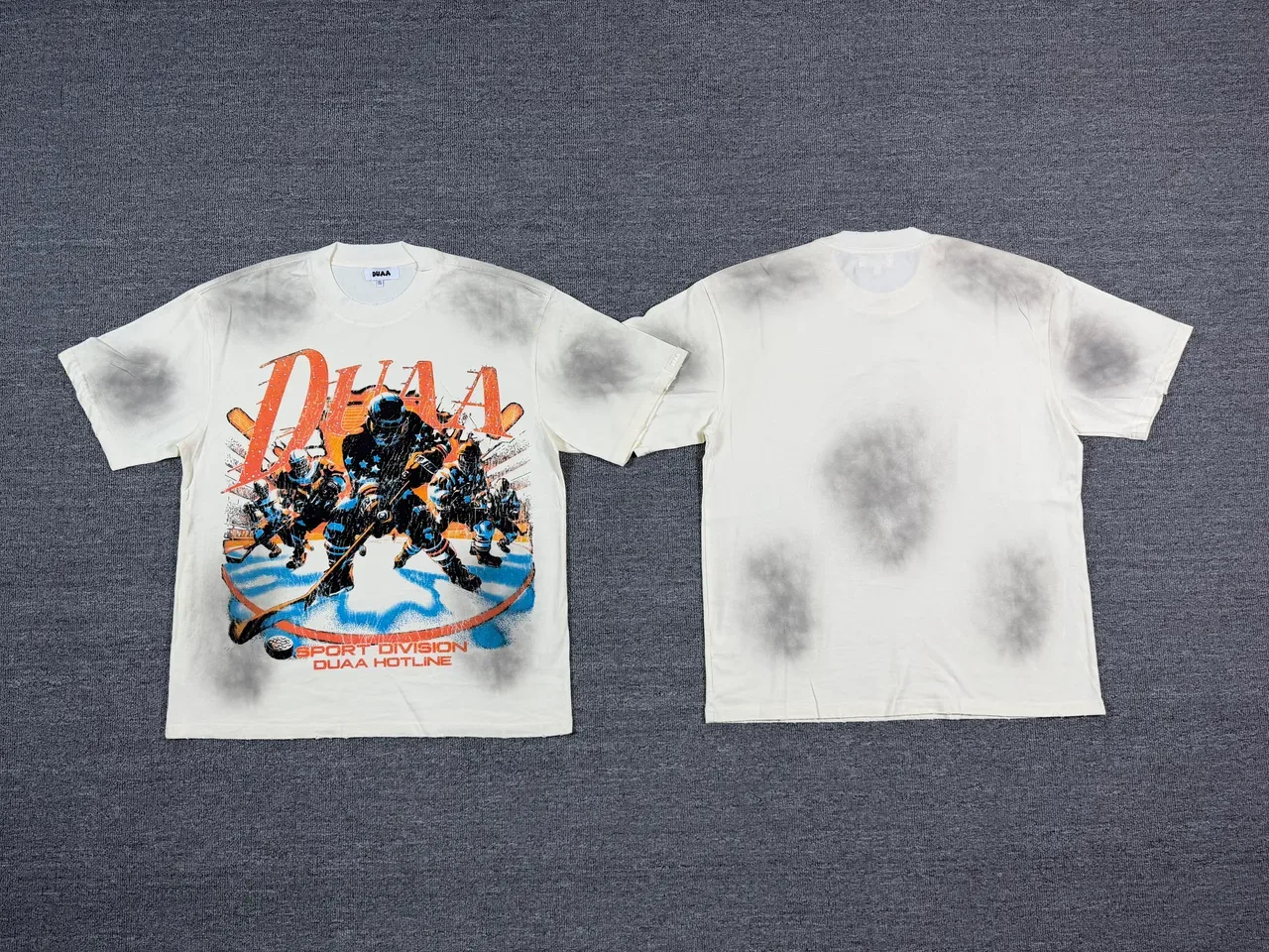 DUAA Sport Division Hotline Graphic Print Spray-Dyed T-Shirt 5