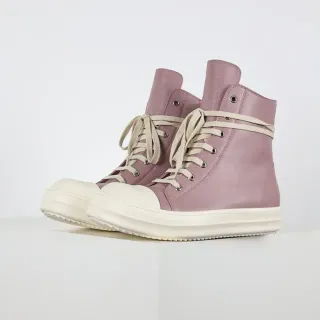 Zapatillas de plataforma de cuero rosa polvoriento de alto