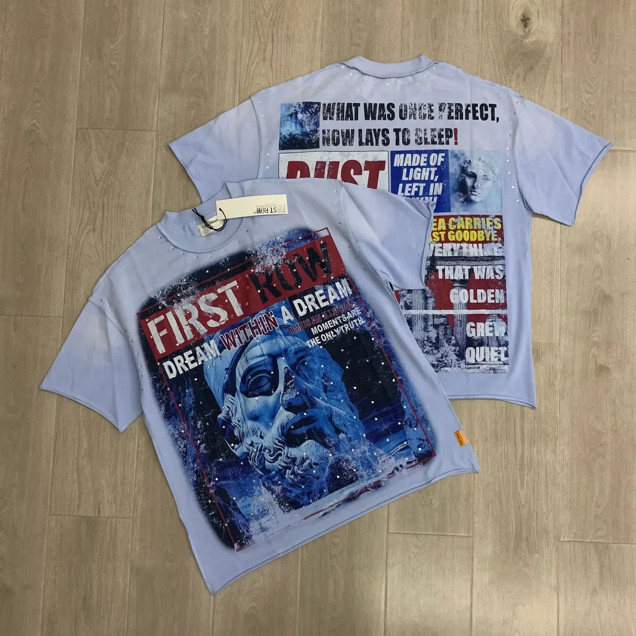 FIRST ROW Dream Within a Dream Graphic Studded T-Shirt 4